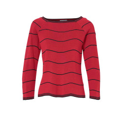 Designer-Pullover rot-schwarz