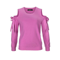 Marken-Pullover m. Cut-Outs pink