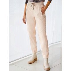 Faux leather trousers ivory