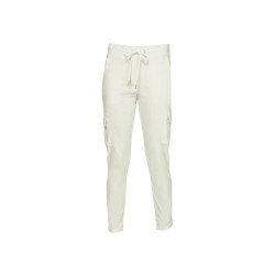 Stretch cargo trousers white