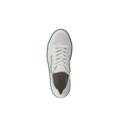 Calfskin nappa leather sneaker white-green