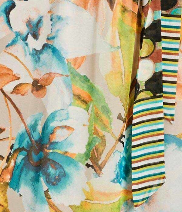 Chiffon-Maxikleid bunt