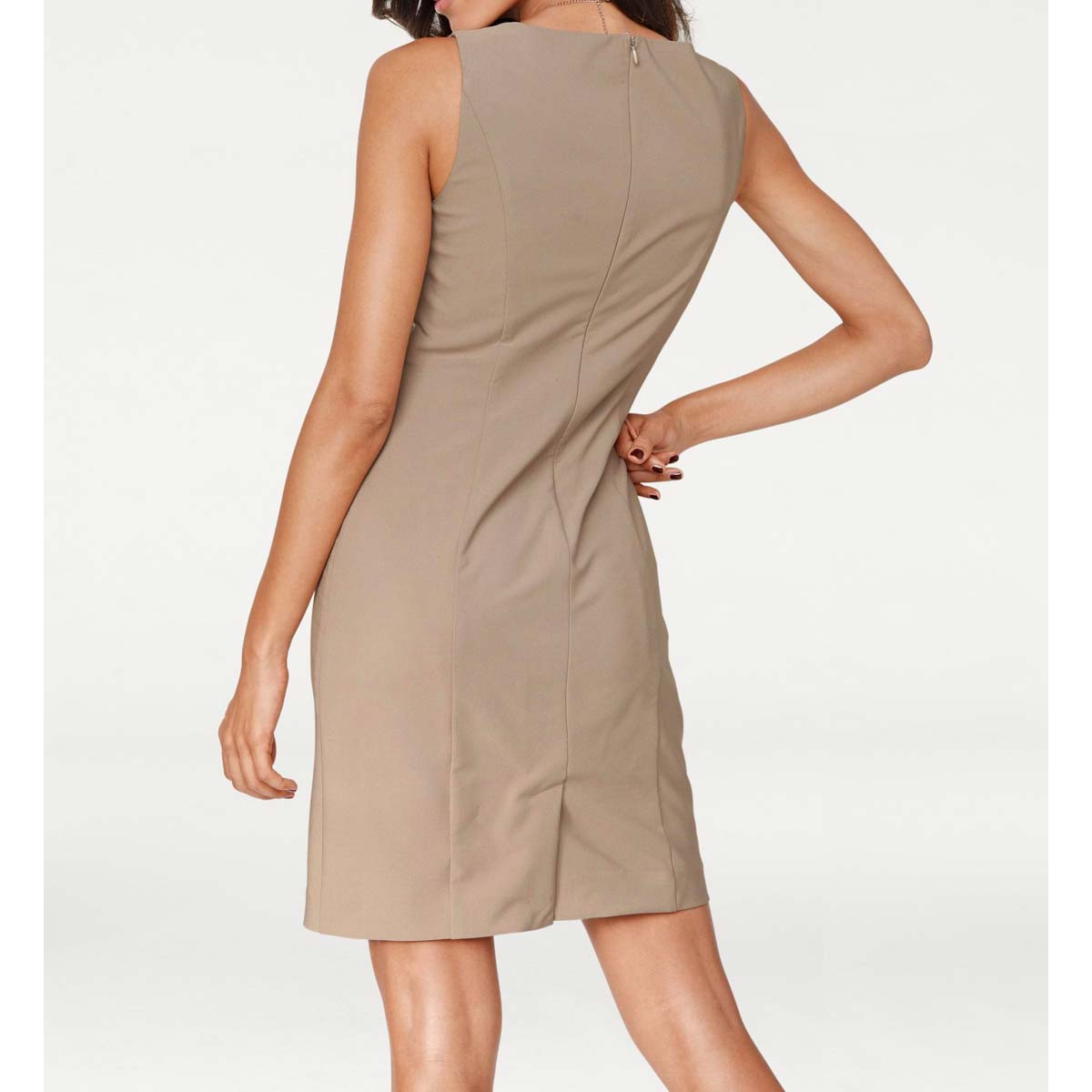 Sheath dress taupe