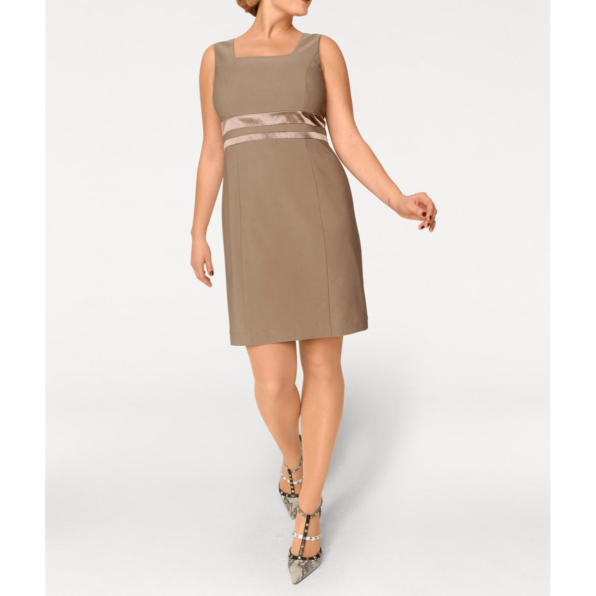 Sheath dress taupe