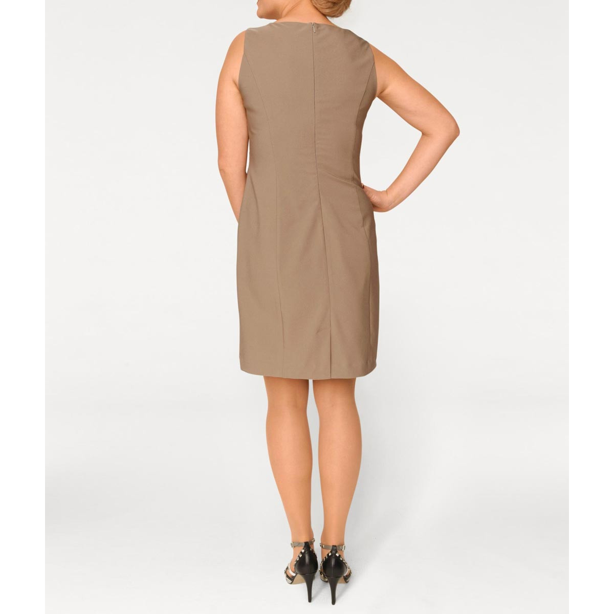 Sheath dress taupe