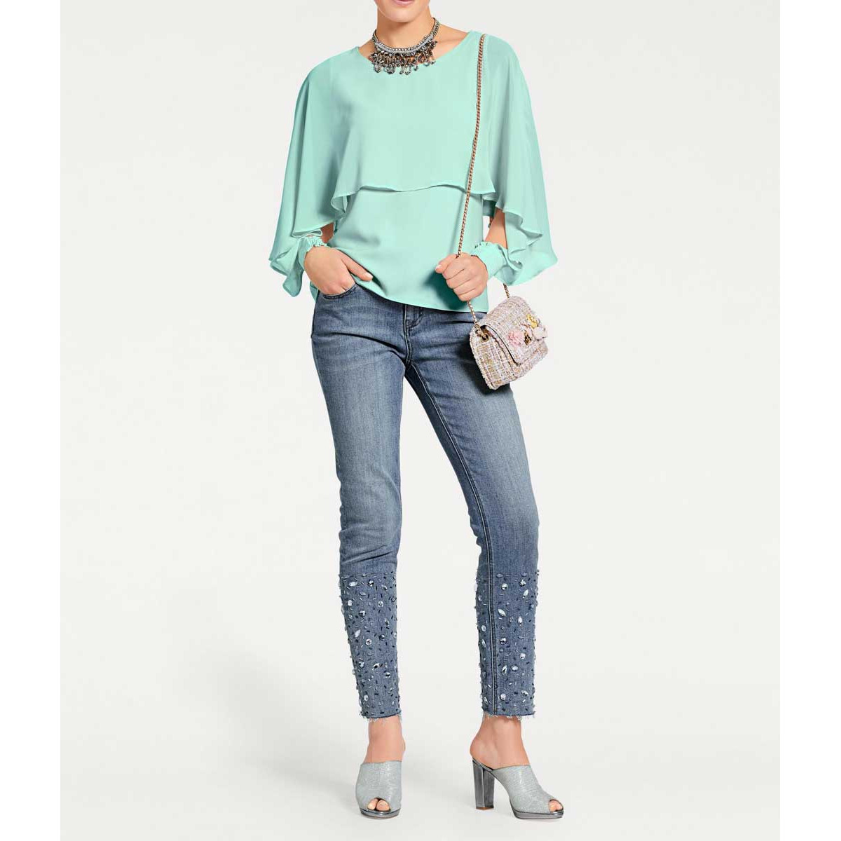 Designer-Bluse mint