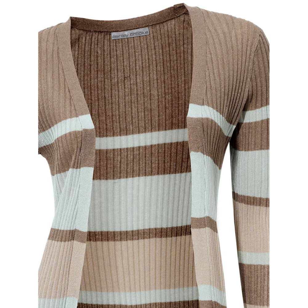 Designer-Longstrickjacke sand-mint