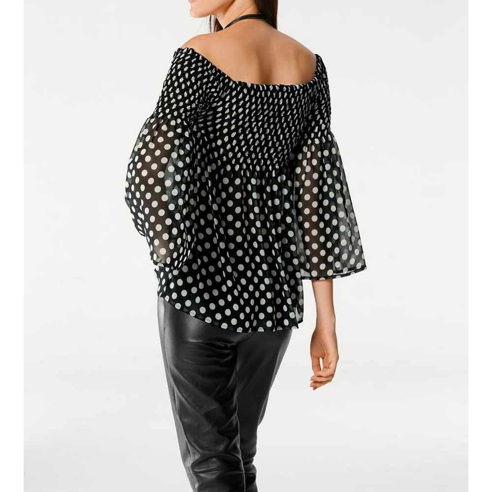 Carmen blouse black-ecru