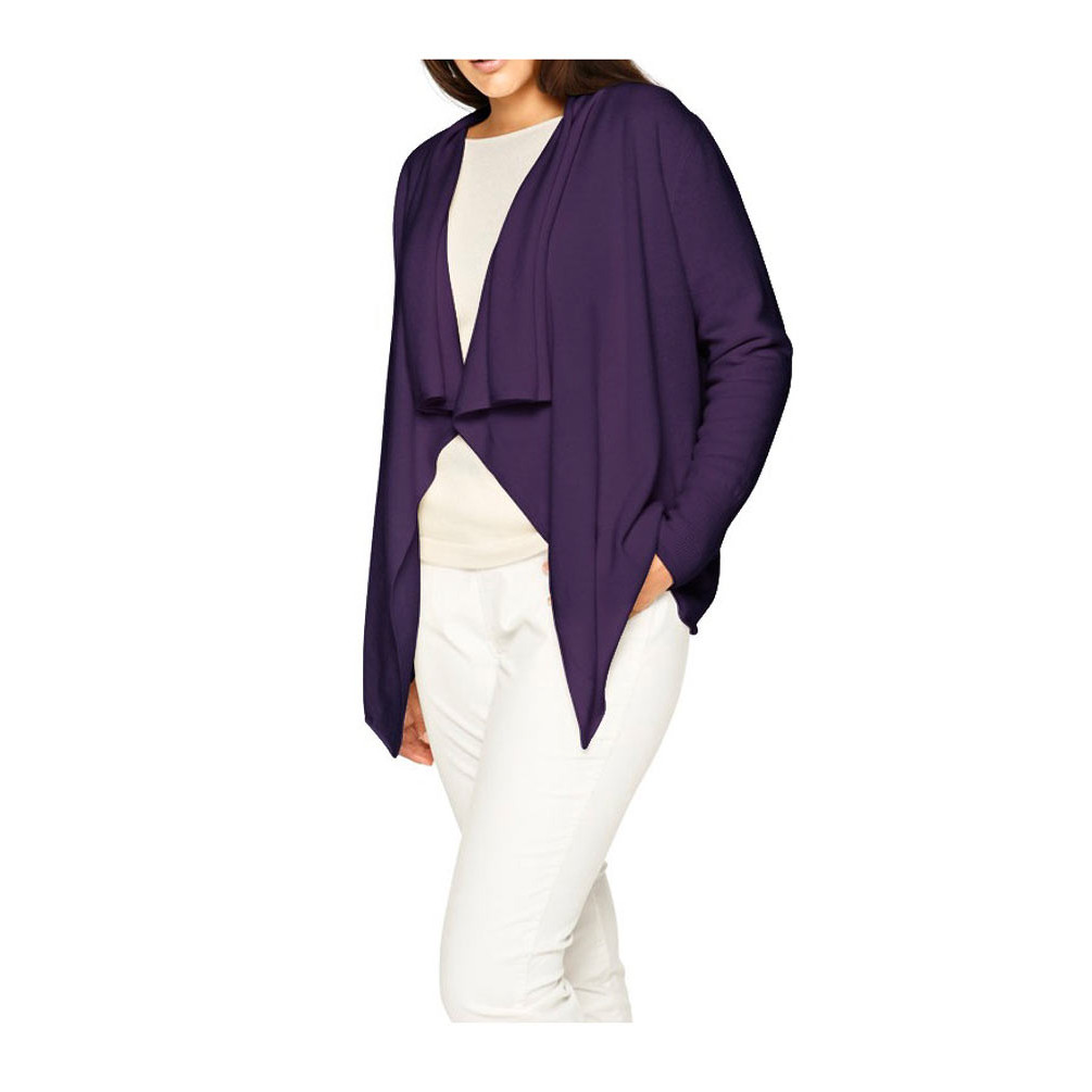 Cashmere cardigan purple
