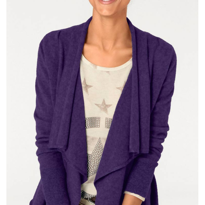 Cashmere cardigan purple
