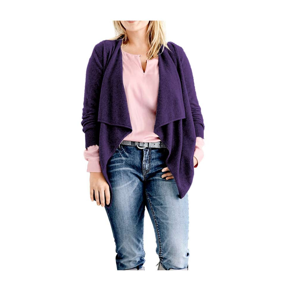 Cashmere cardigan purple
