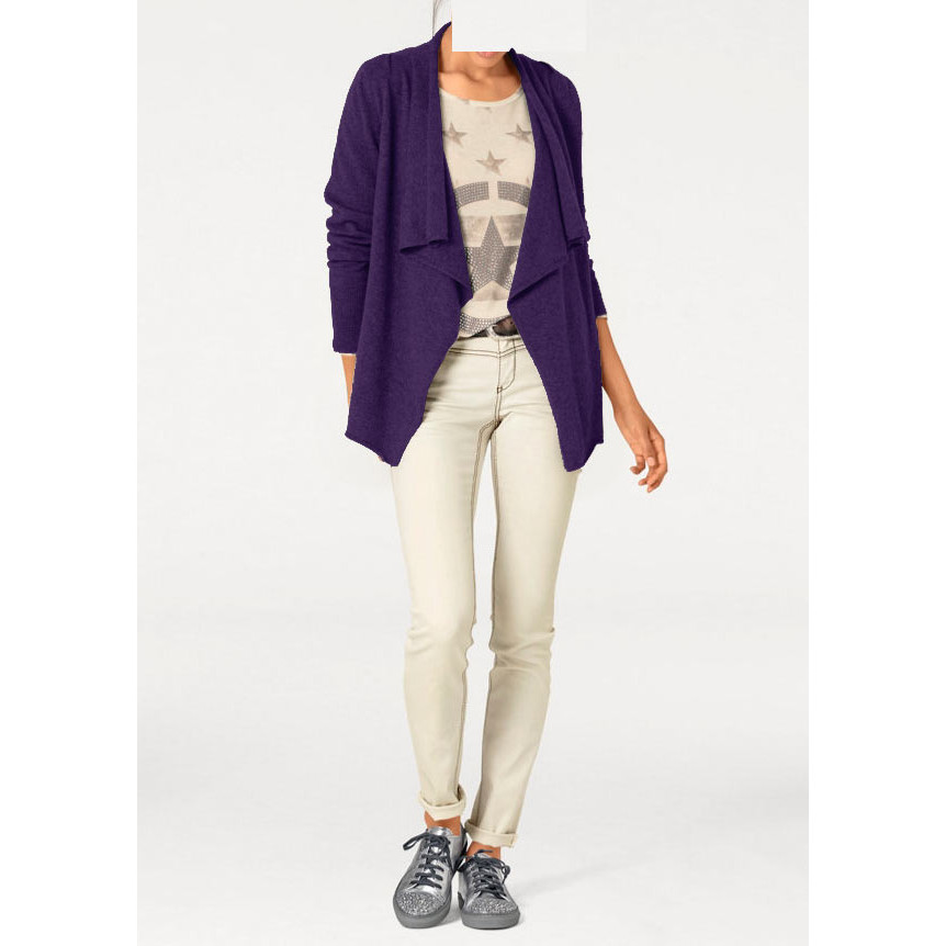 Cashmere cardigan purple