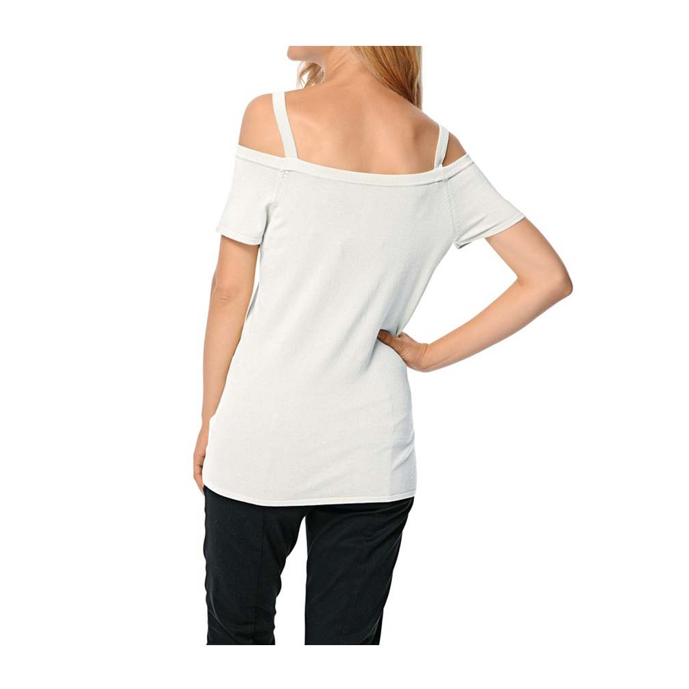 Carrépullover weiß