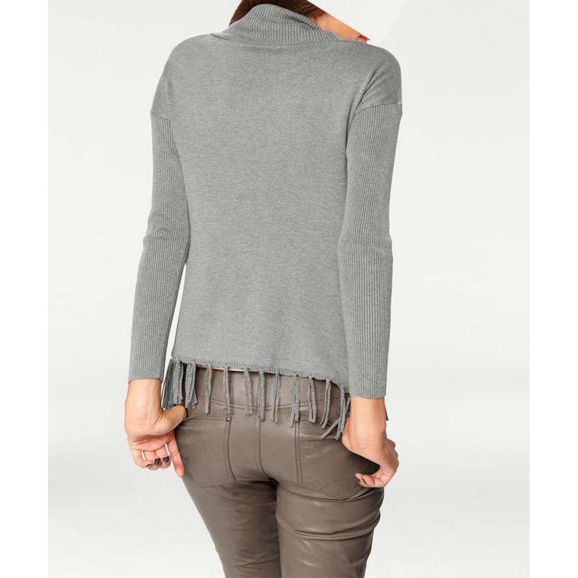 Designer-Rollkragenpullover grau-melange