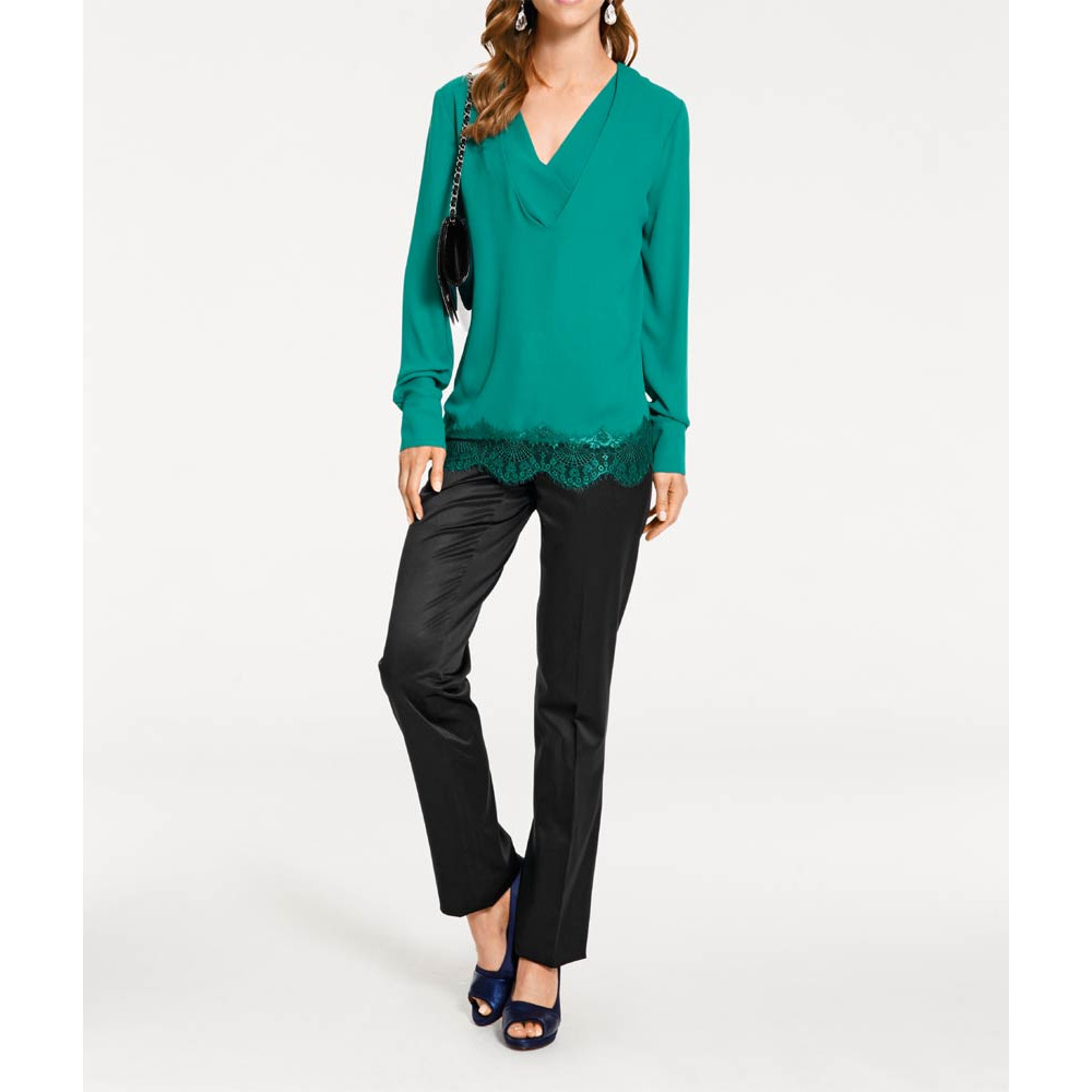 Designer-Bluse smaragd