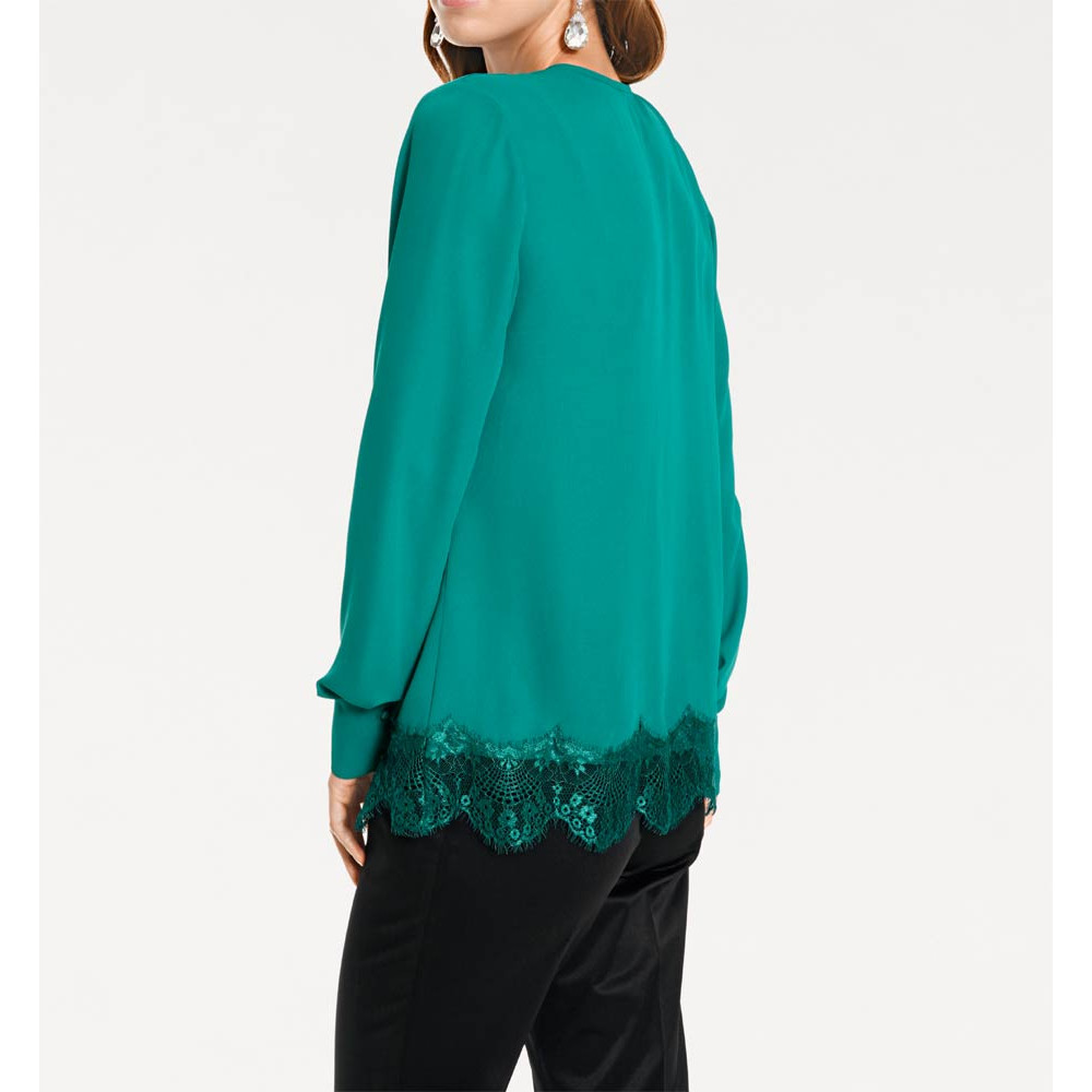 Designer-Bluse smaragd