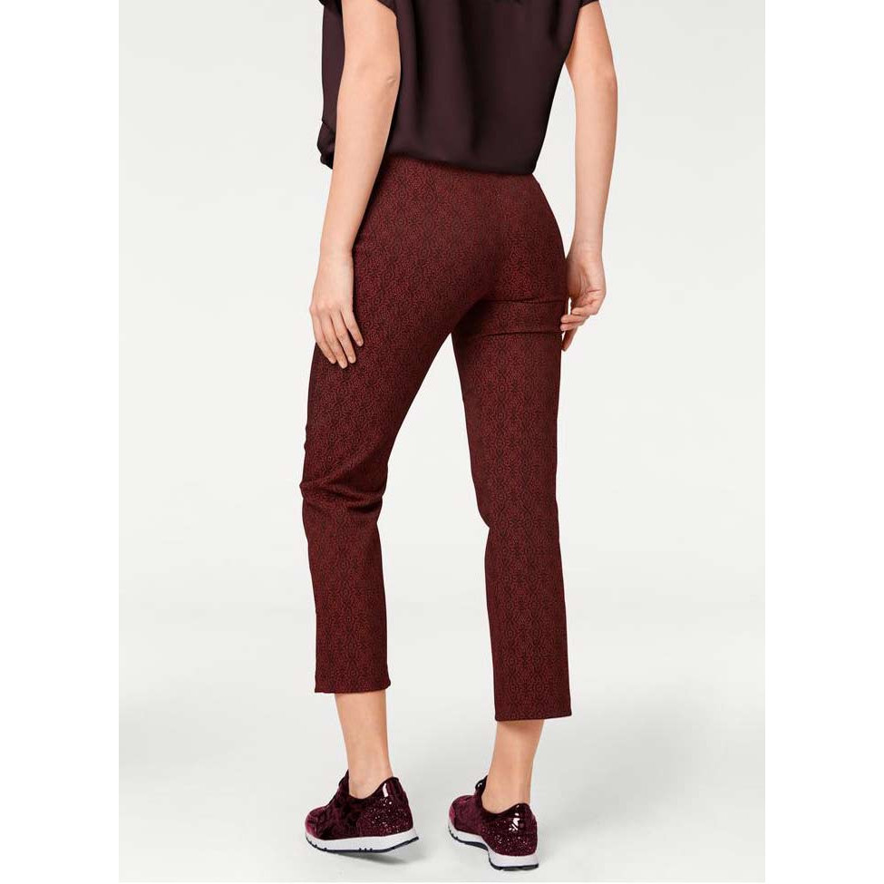 Designer-Jacquardhose bordeaux