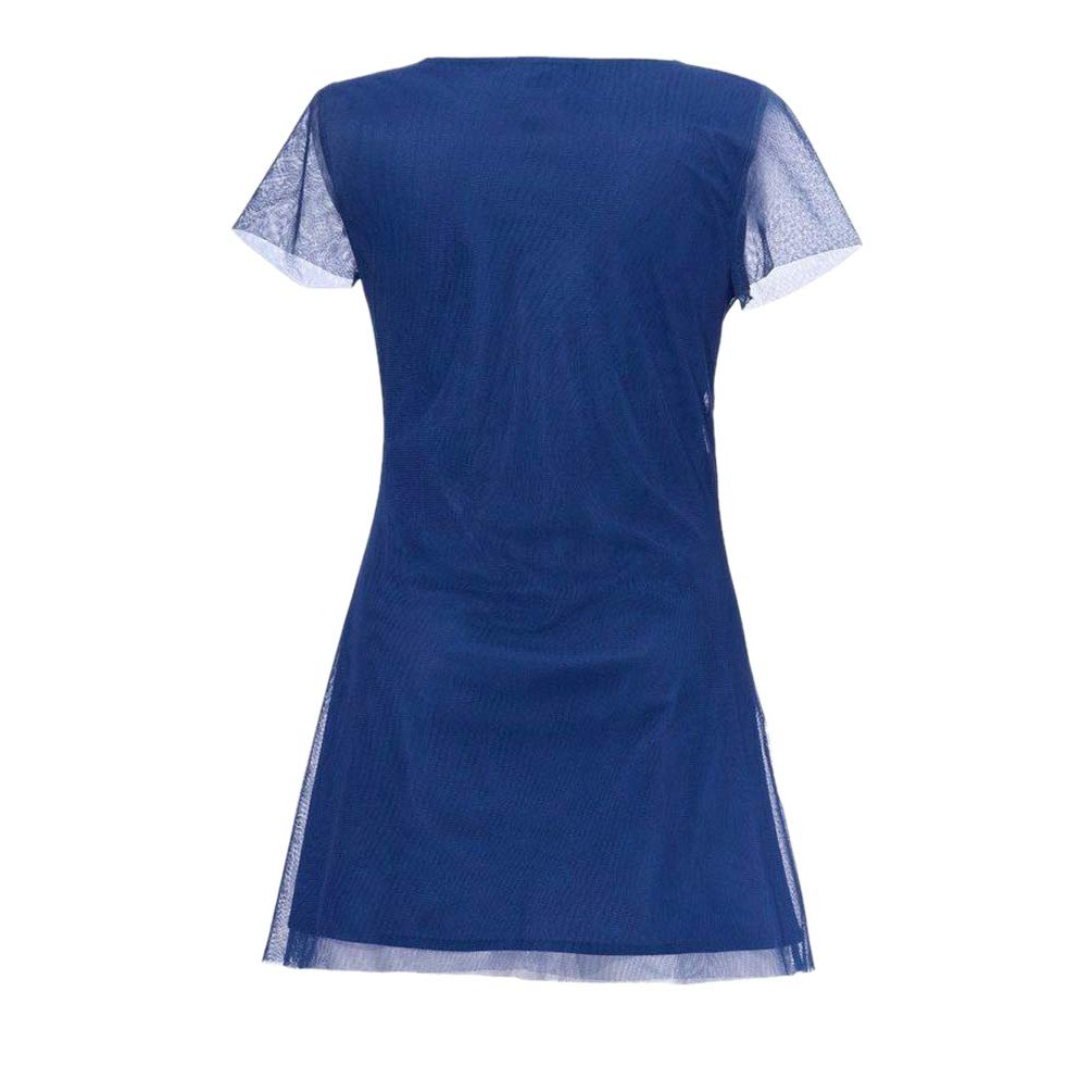 Designer-Paillettenshirt royalblau