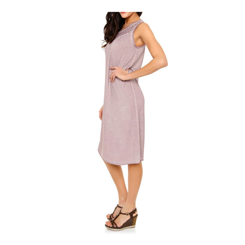 Kleid m. Spitze rosé