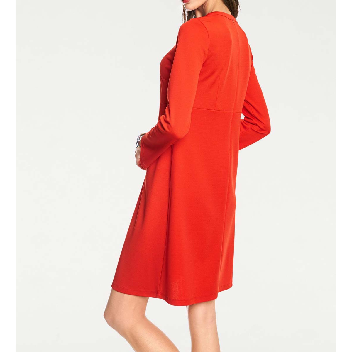 Designer-Jerseykleid m. Cut-Out rot