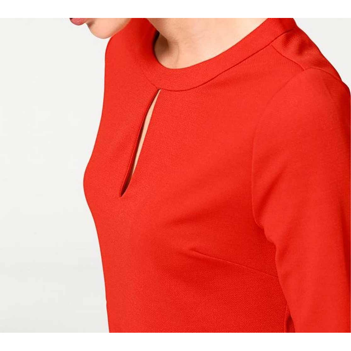 Designer-Jerseykleid m. Cut-Out rot