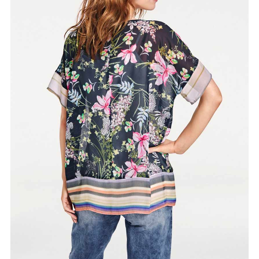 Designer-Druckbluse bunt