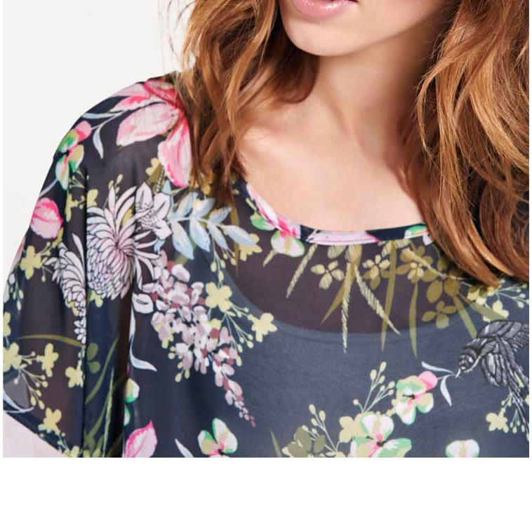Designer-Druckbluse bunt