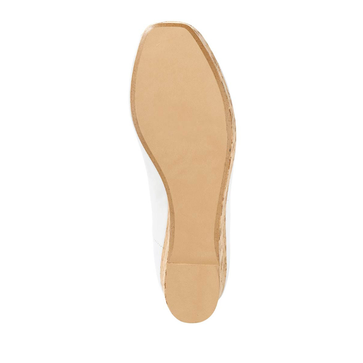 Leather peep toe white
