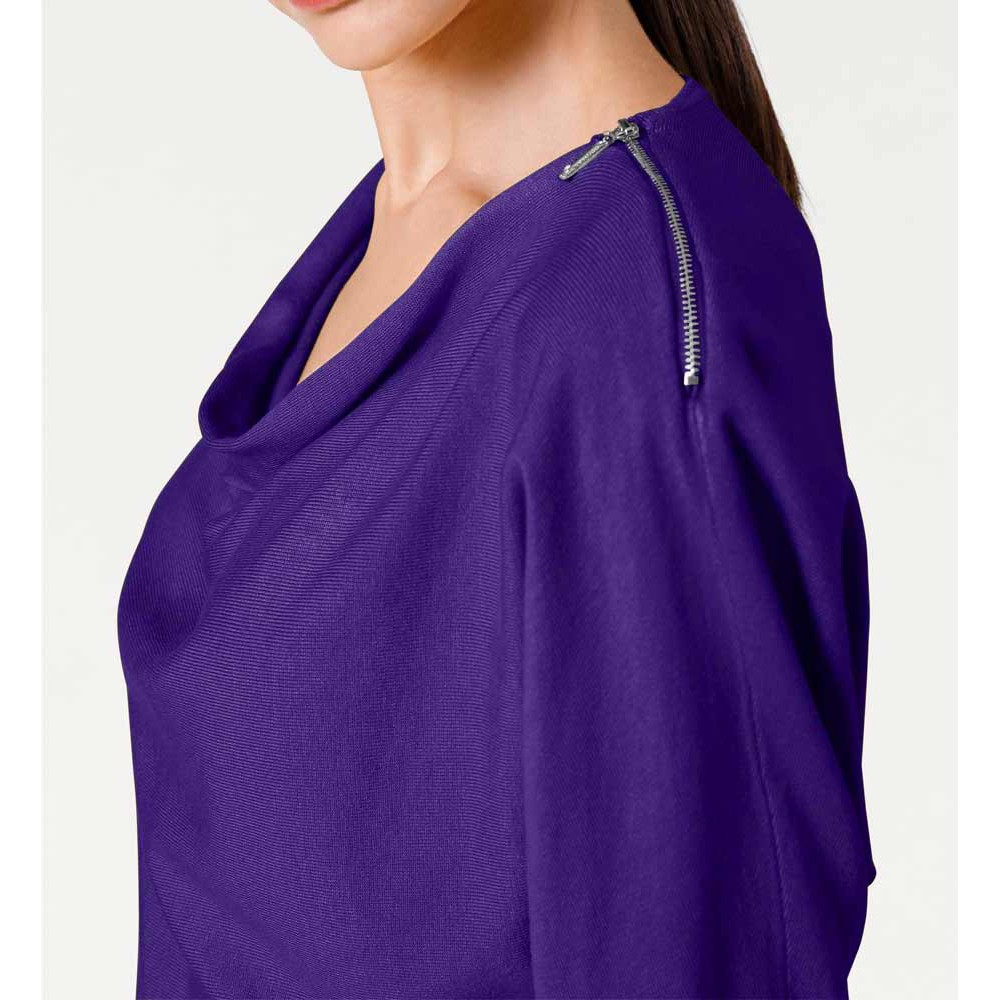 Designer-Reißverschlußpullover lila