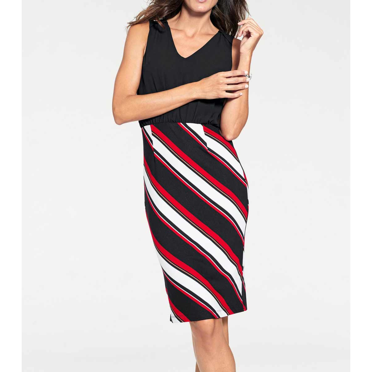 Dress black-red