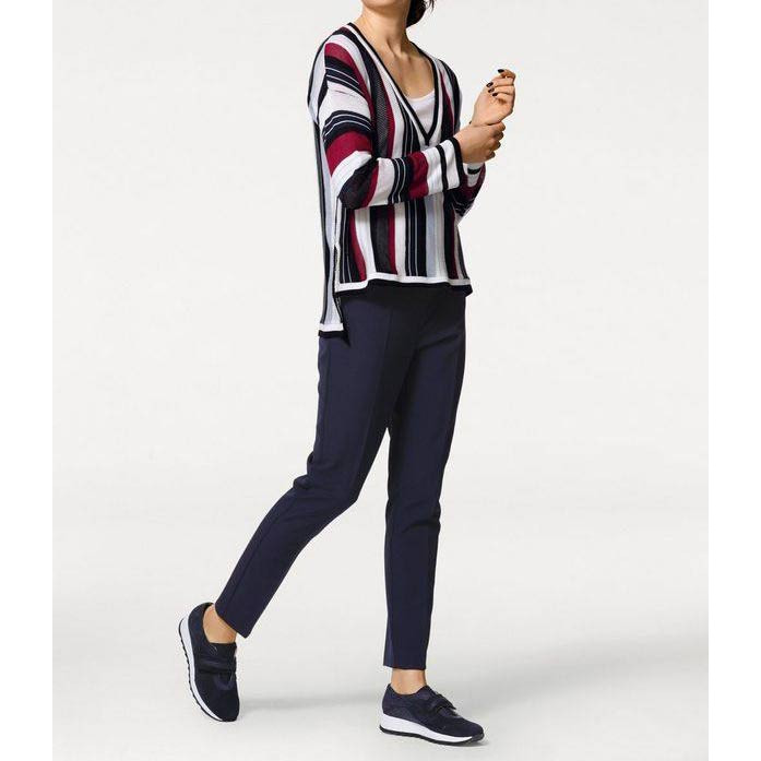 Designer-Pullover gestreift