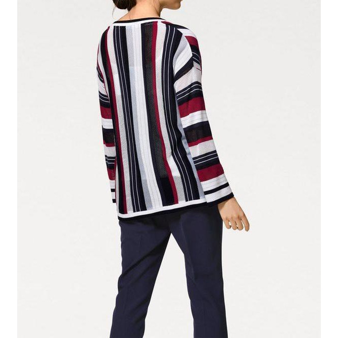 Designer-Pullover gestreift