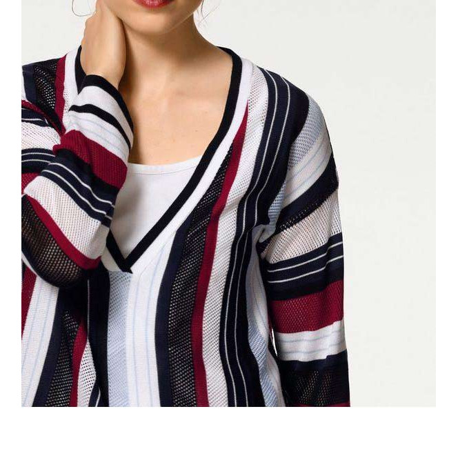 Designer-Pullover gestreift