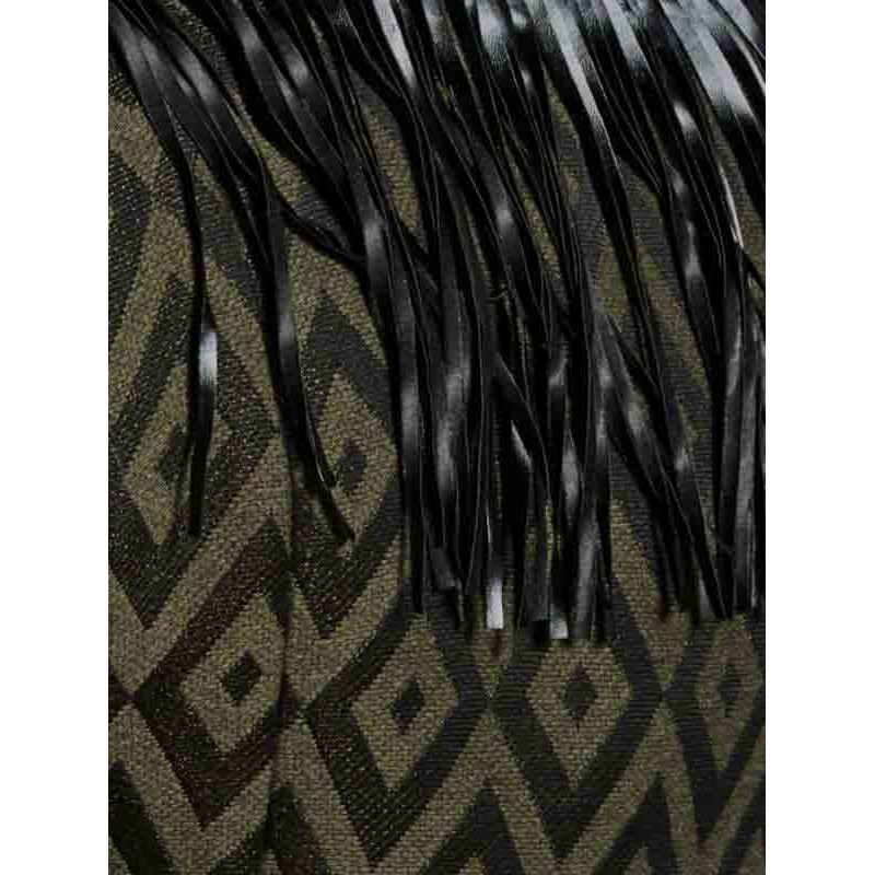 Designer-Jacquard-Blazer oliv-schwarz