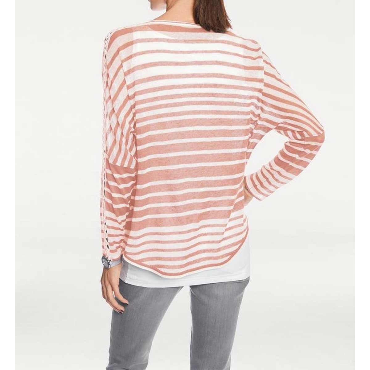 Designer-Oversized-Pullover rosé-ecru