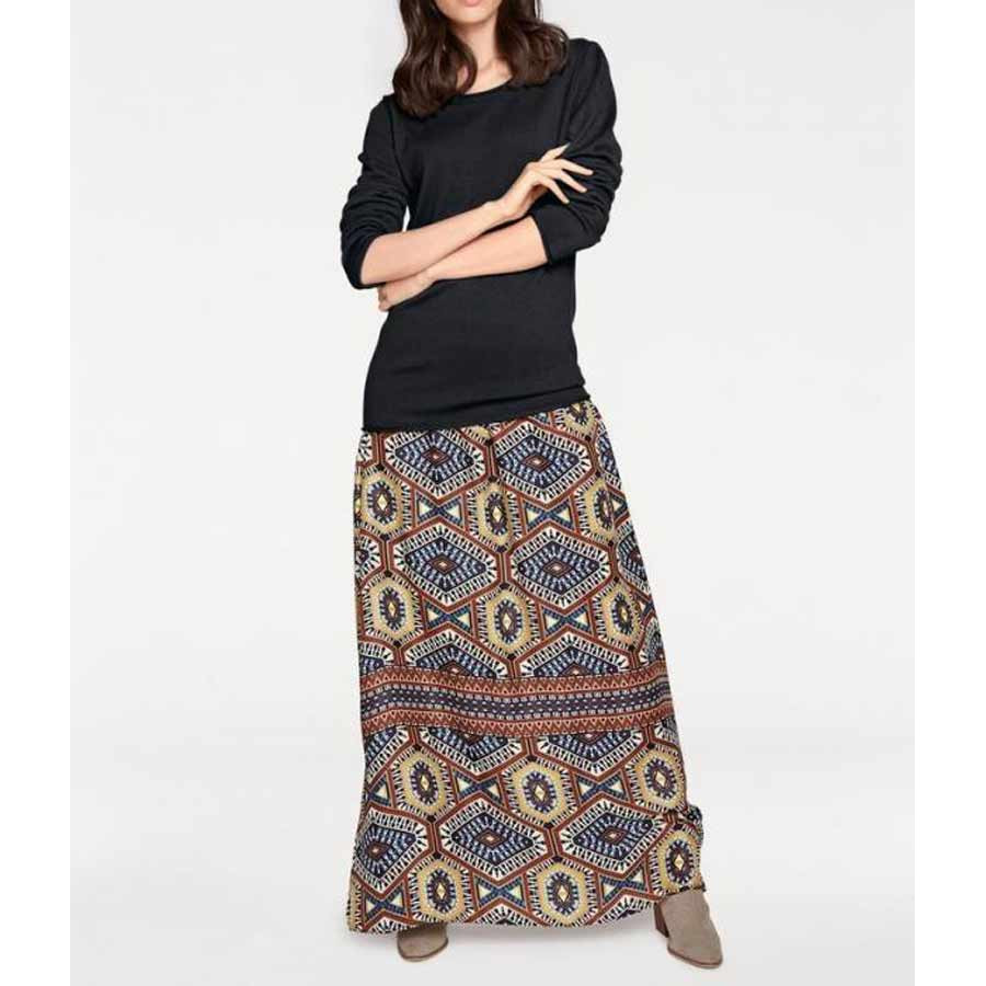 Designer-Maxidruckrock bunt