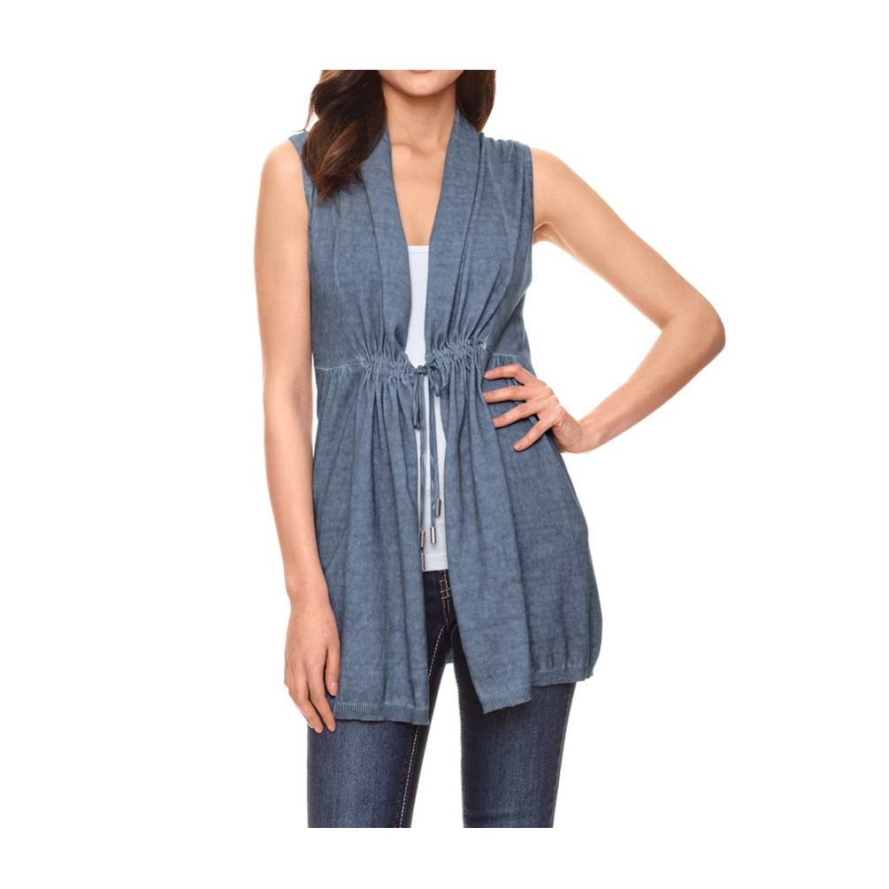 Feinstrickjacke jeansblau