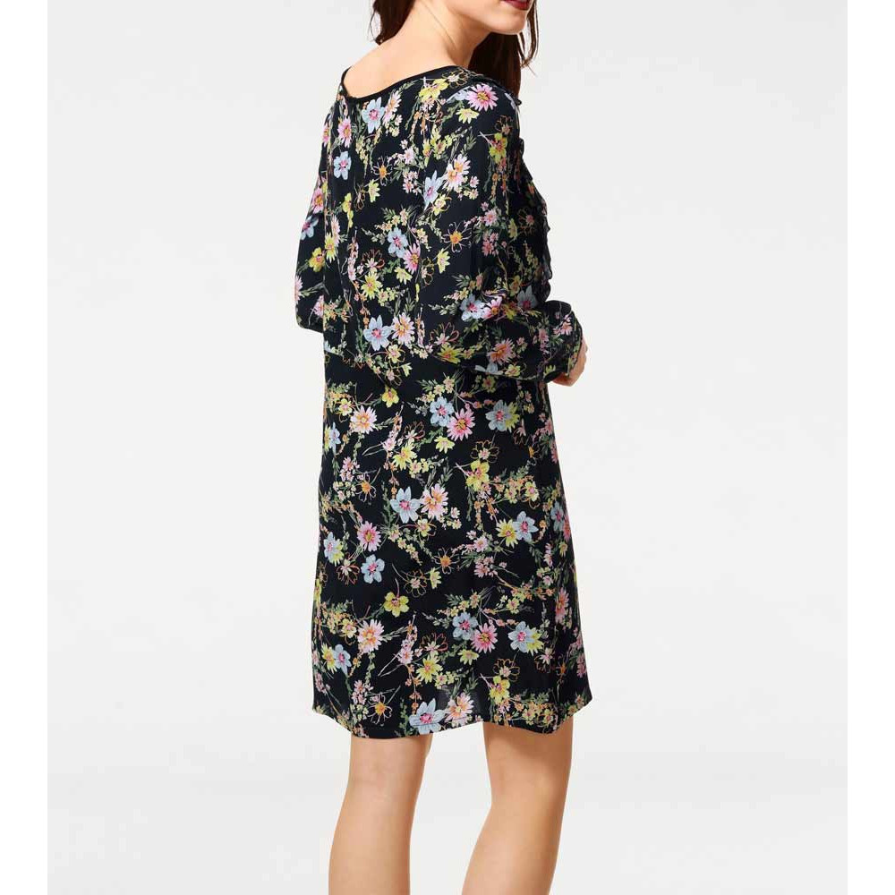 Print dress black-multicolour