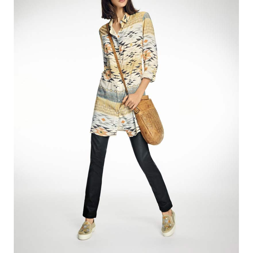 Designer-Longbluse bunt