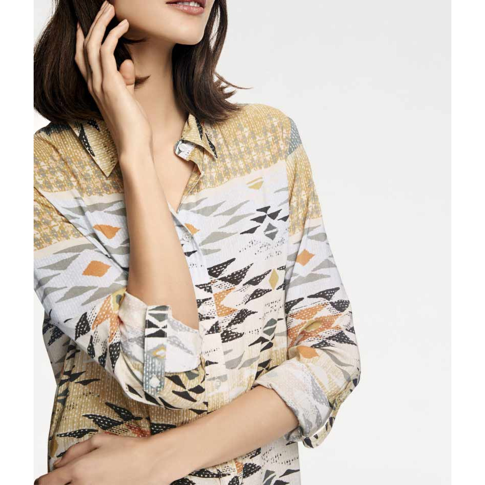 Designer-Longbluse bunt
