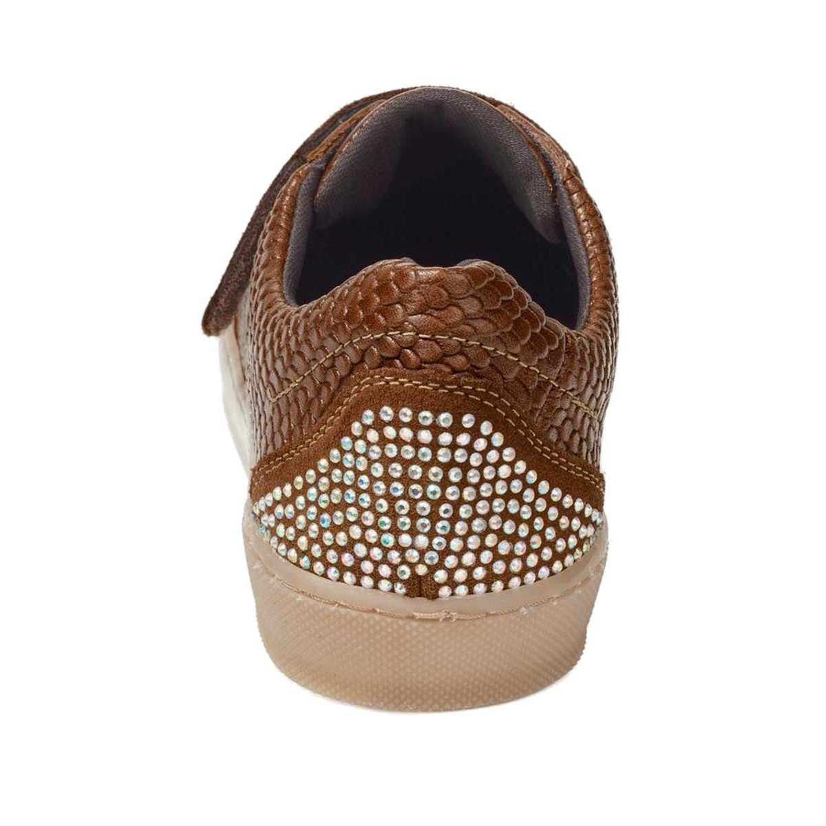 Sneaker m. Strasssteinen cognac