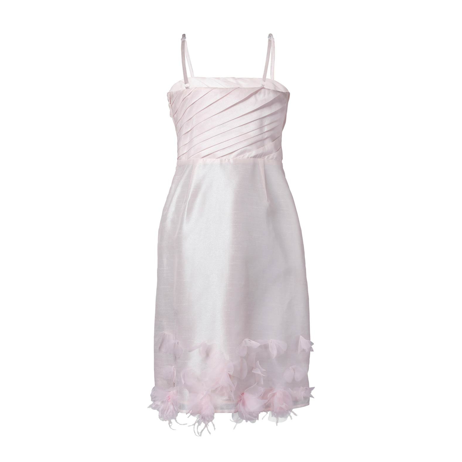 Taftkleid m. Blüten puder