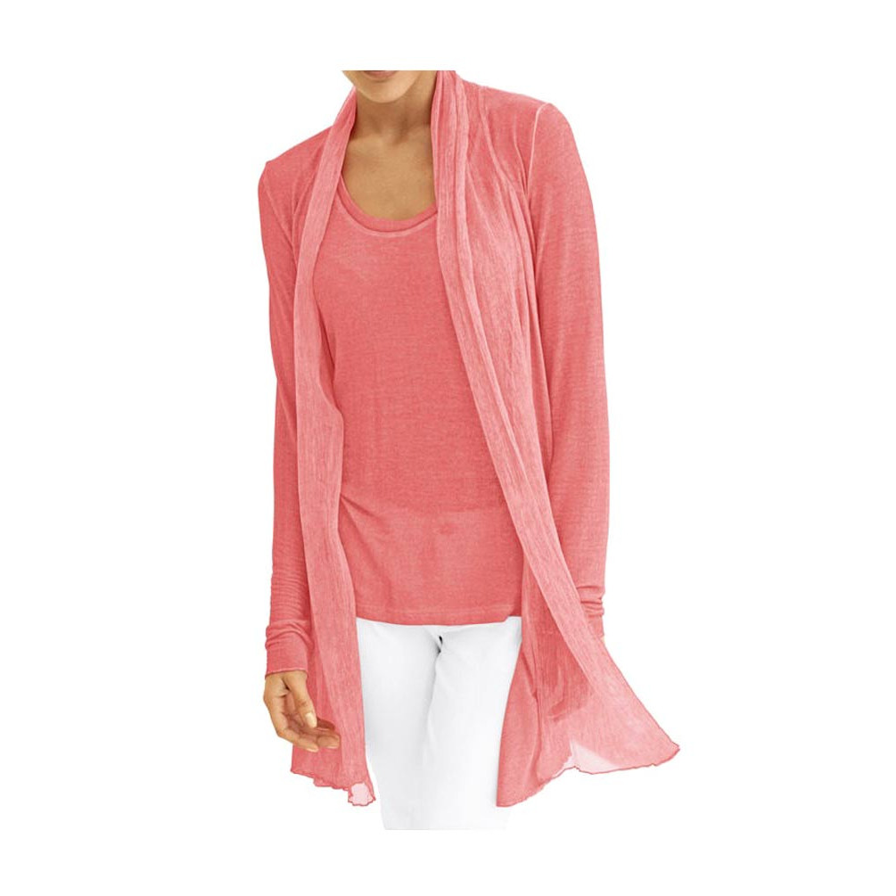 Designer-Twinset m. Seide koralle