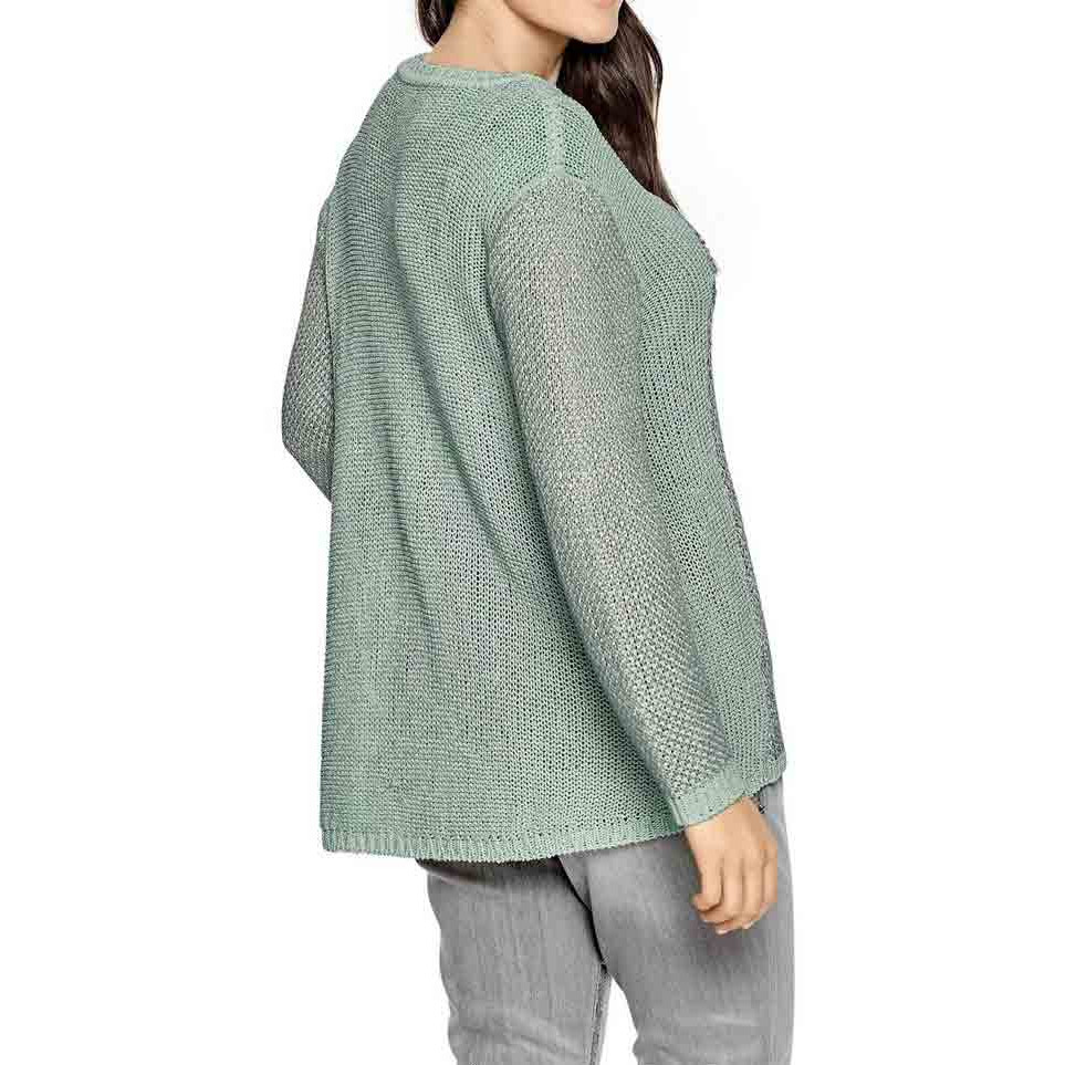 Pullover mint-gemustert