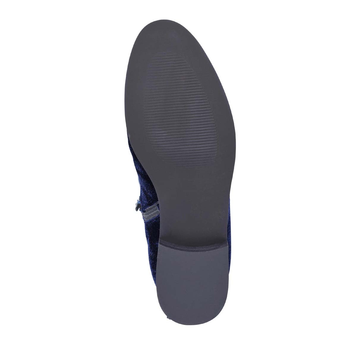 Samt-Overkneestiefel nachtblau