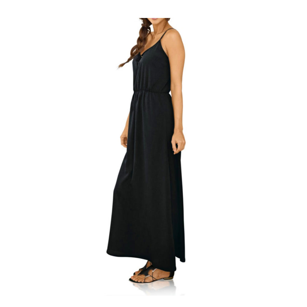 Designer-Maxikleid schwarz