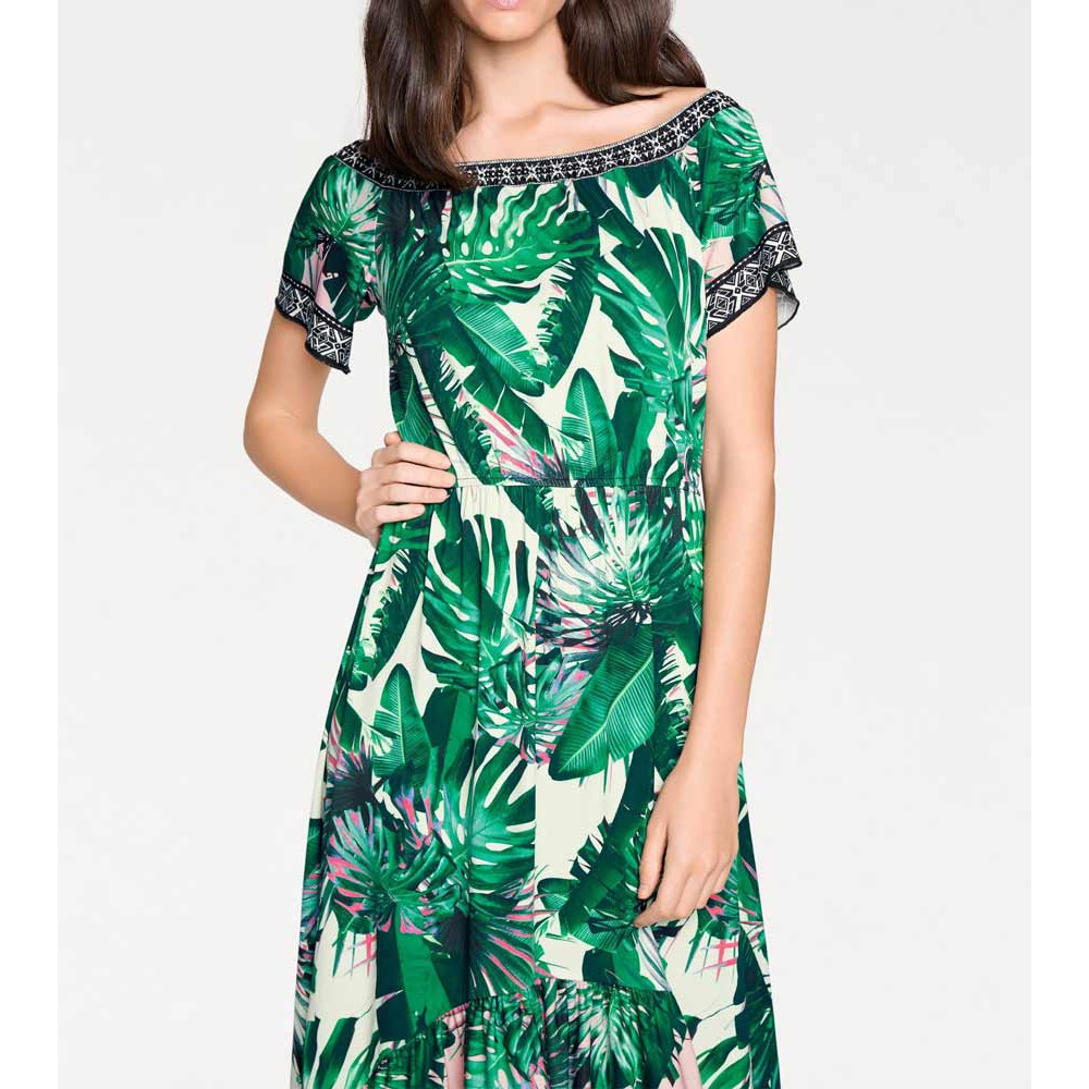 Designer-Druckkleid bunt