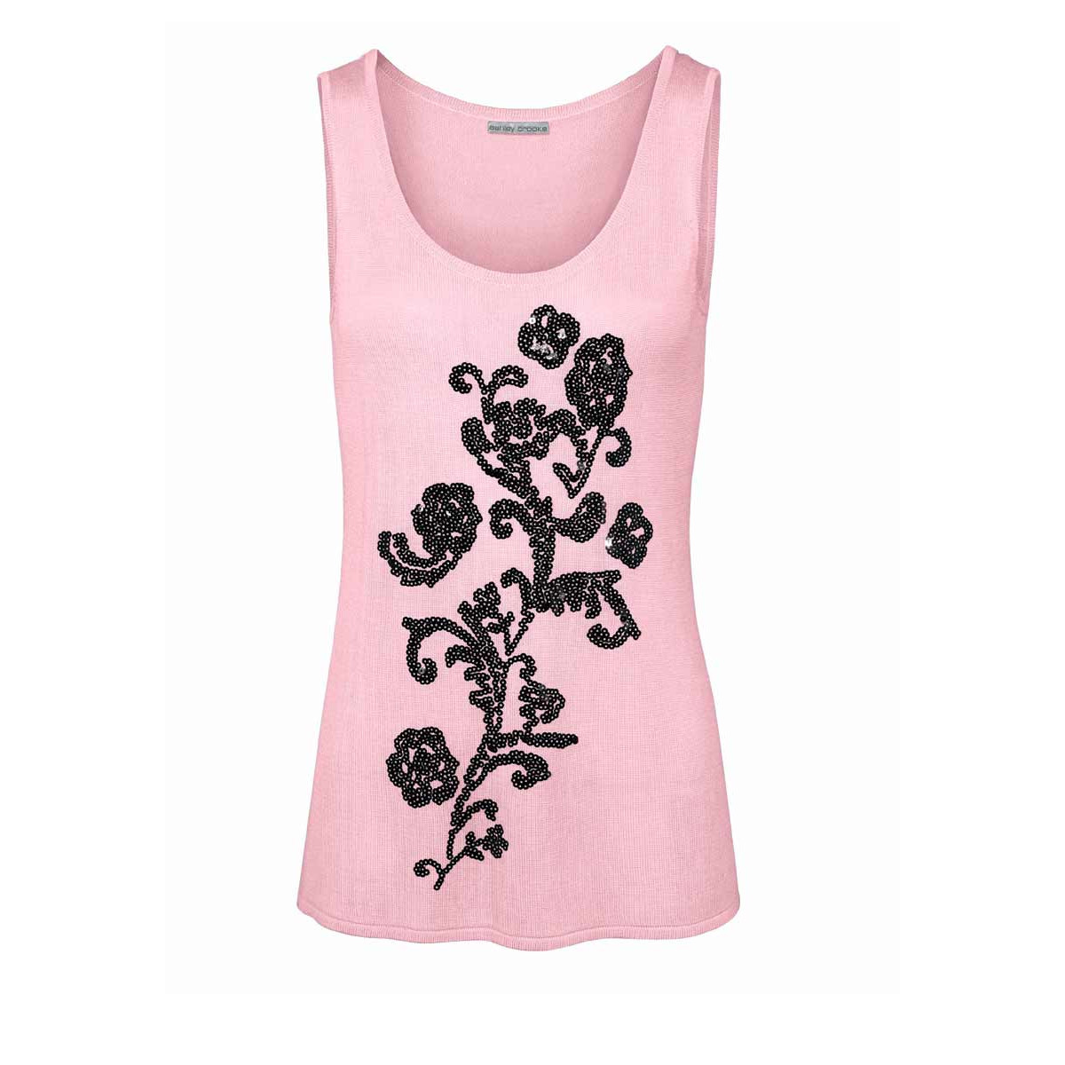 Designer-Feinstrick-Twinset rosa