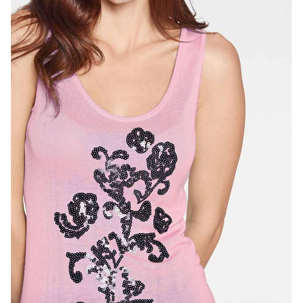 Designer-Feinstrick-Twinset rosa