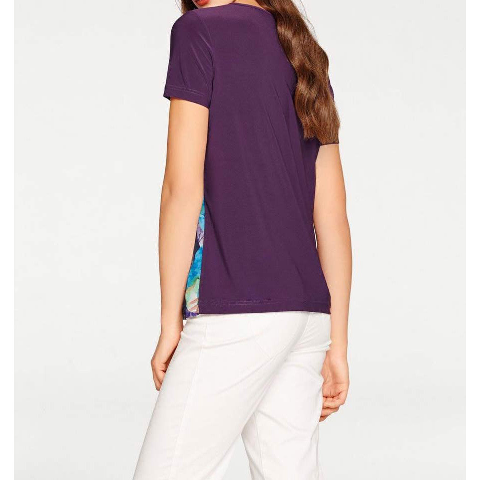 Designer-Blusenshirt lila-bunt